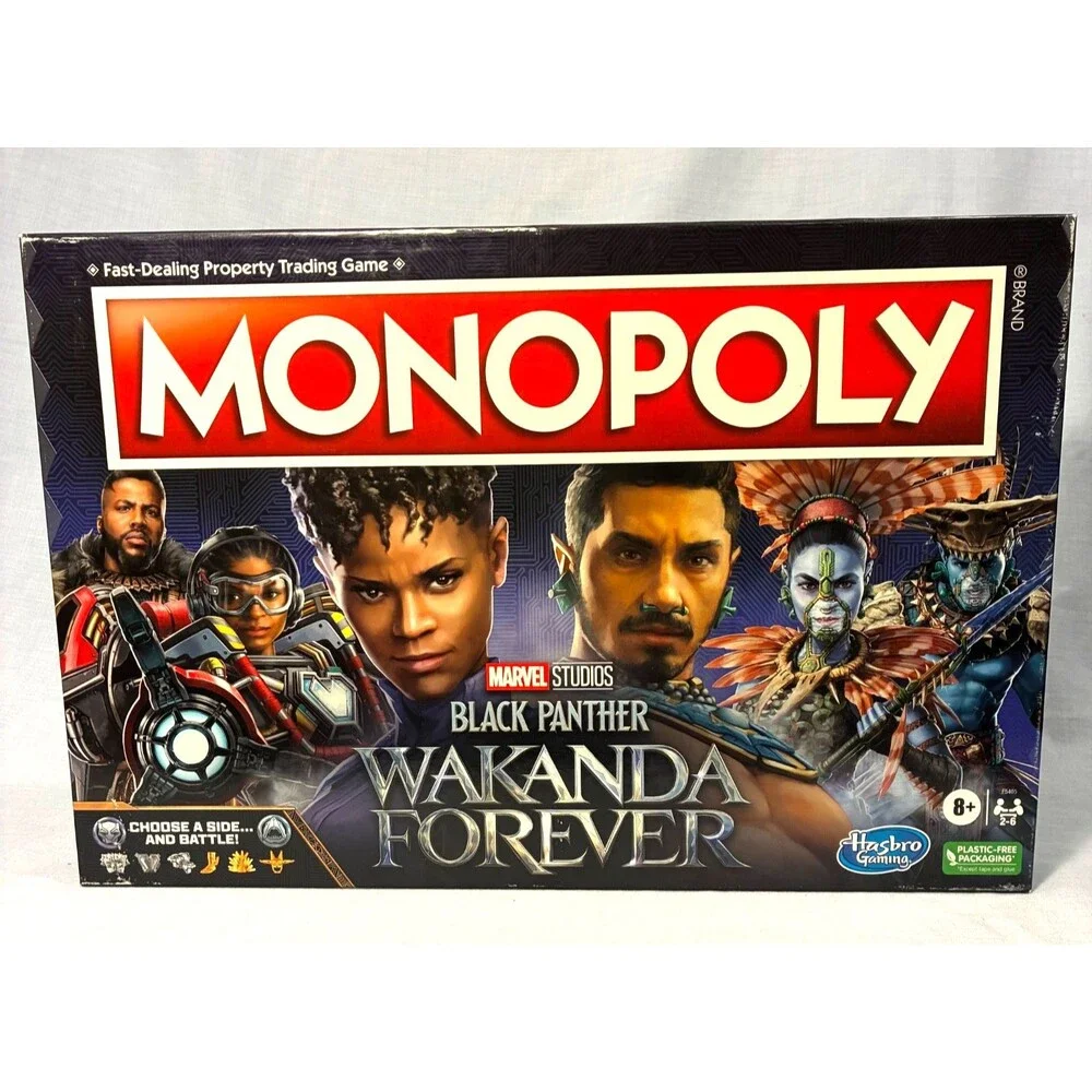 Monopoly, Black Panther NEW! Wakanda Forever Age 8 up, Hasbro Games
